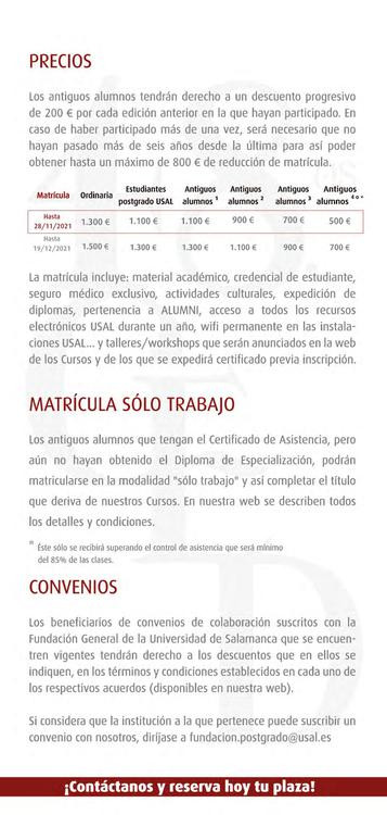 universidad salamanca precios 1200