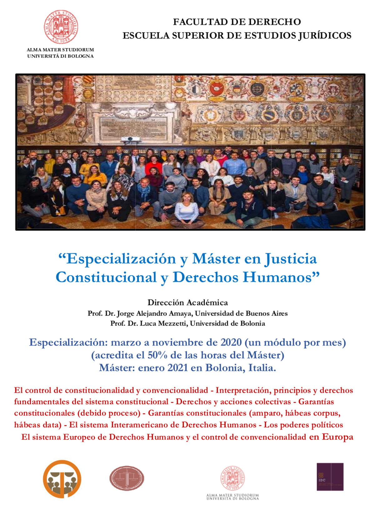 master justicia constitucional y derechos humanos