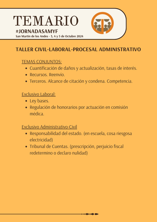 Jornadas AMyF temario taller civil