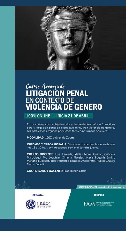 curso avanzando litigacion penal violencia genero