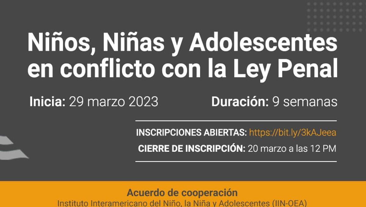 capacitacion virtual niños conflicto ley