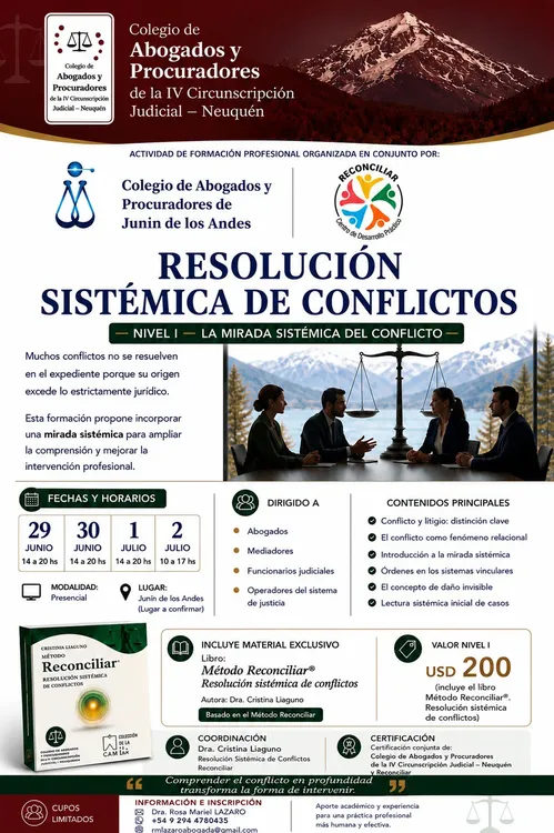 SEMINARIO RESOLUCION SISTÉMICA DE CONFLICTOS - NIVEL I